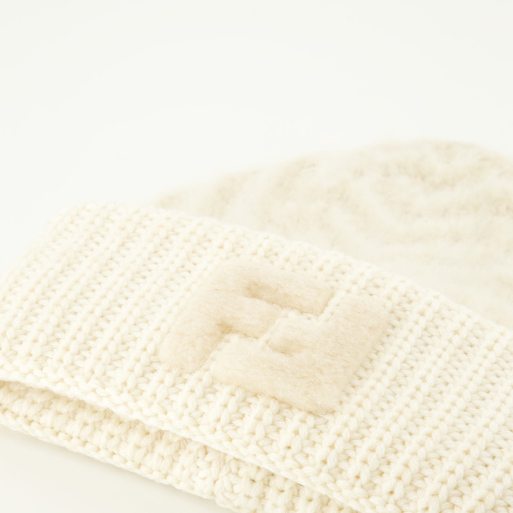 Fendi bonnet, white wool hat, luxury accessories, Autumn-Winter collection, knit cap