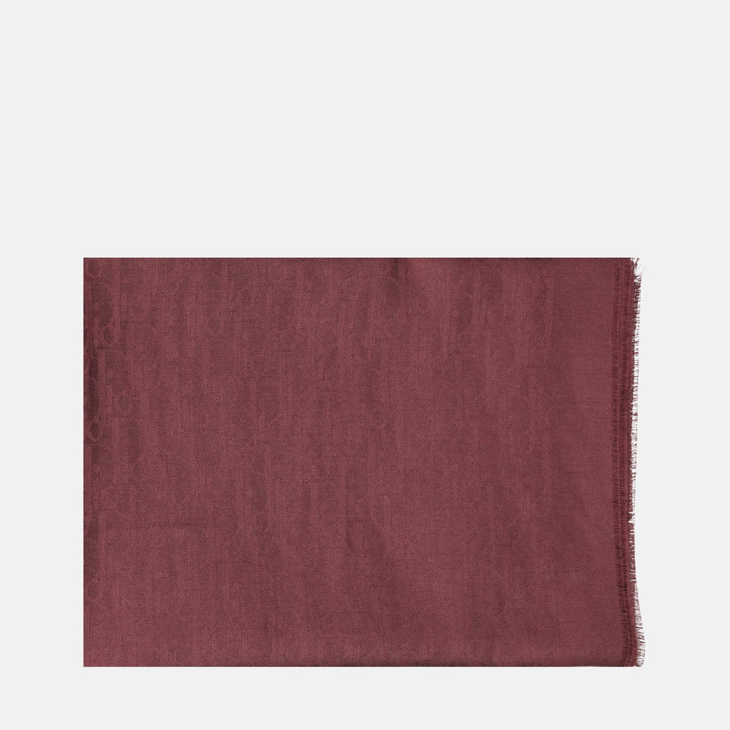 Dior scarf, wool and silk scarf, Bordeaux accessory, autumn fashion, luxury fashion scarf