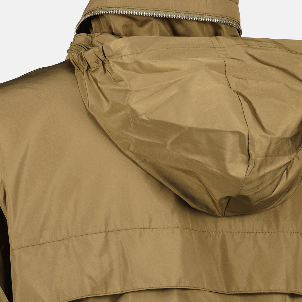 AMI PARIS, brown windbreaker, autumn winter collection, polyester polyamide, modern outerwear