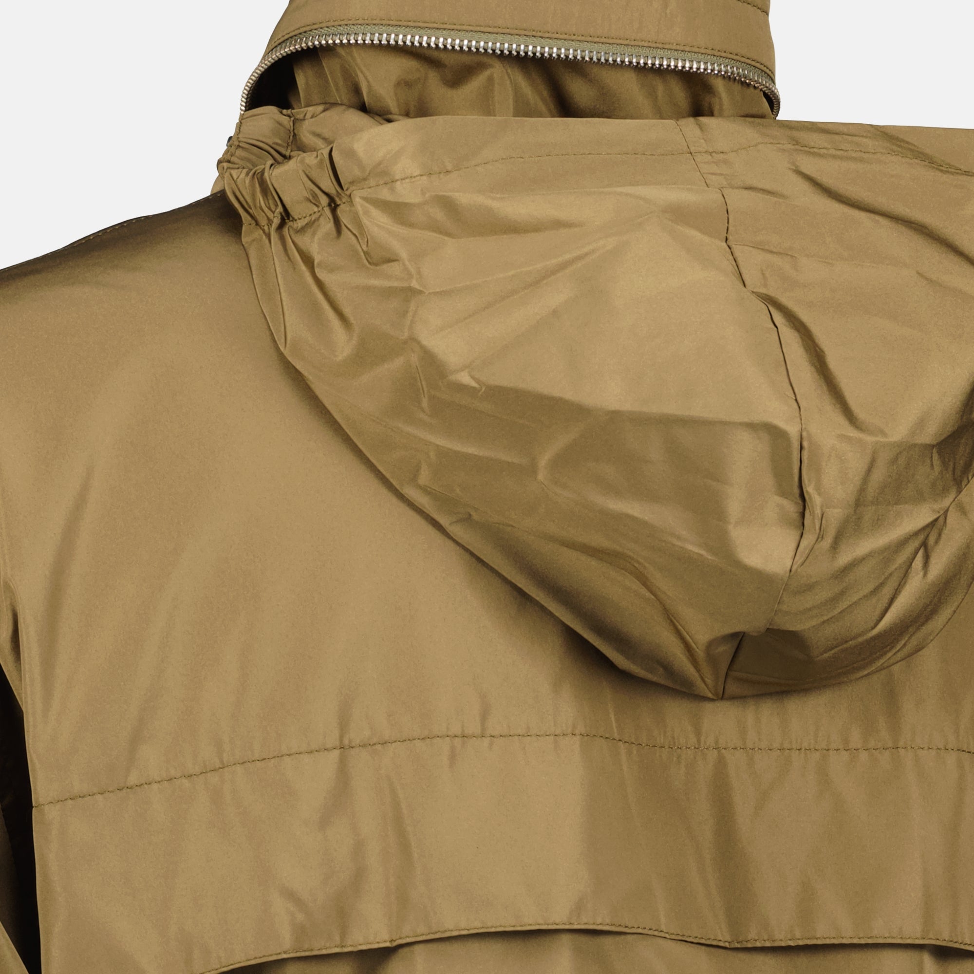 AMI PARIS, brown windbreaker, autumn winter collection, polyester polyamide, modern outerwear