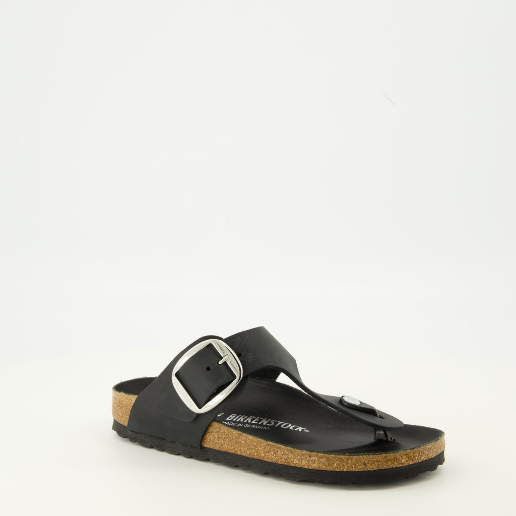 Gizeh Big Buckle Sandals, Birkenstock footwear, comfortable sandals, oiled leather sandals, Fall-Winter 2025 fashion