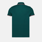 Image of Forest Green Logo Polo by Moncler for Men - Season Spring-Summer 2025 - Detail View 2