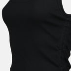 black tank top, Burberry apparel, stylish summer essential, women's fashion, cotton top