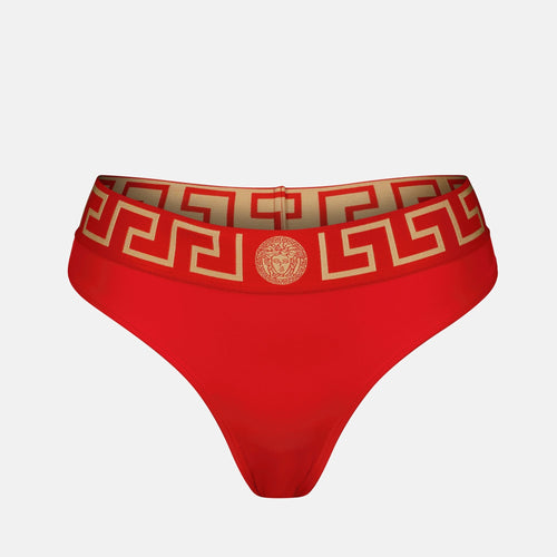 Greca Red Bikini Bottoms