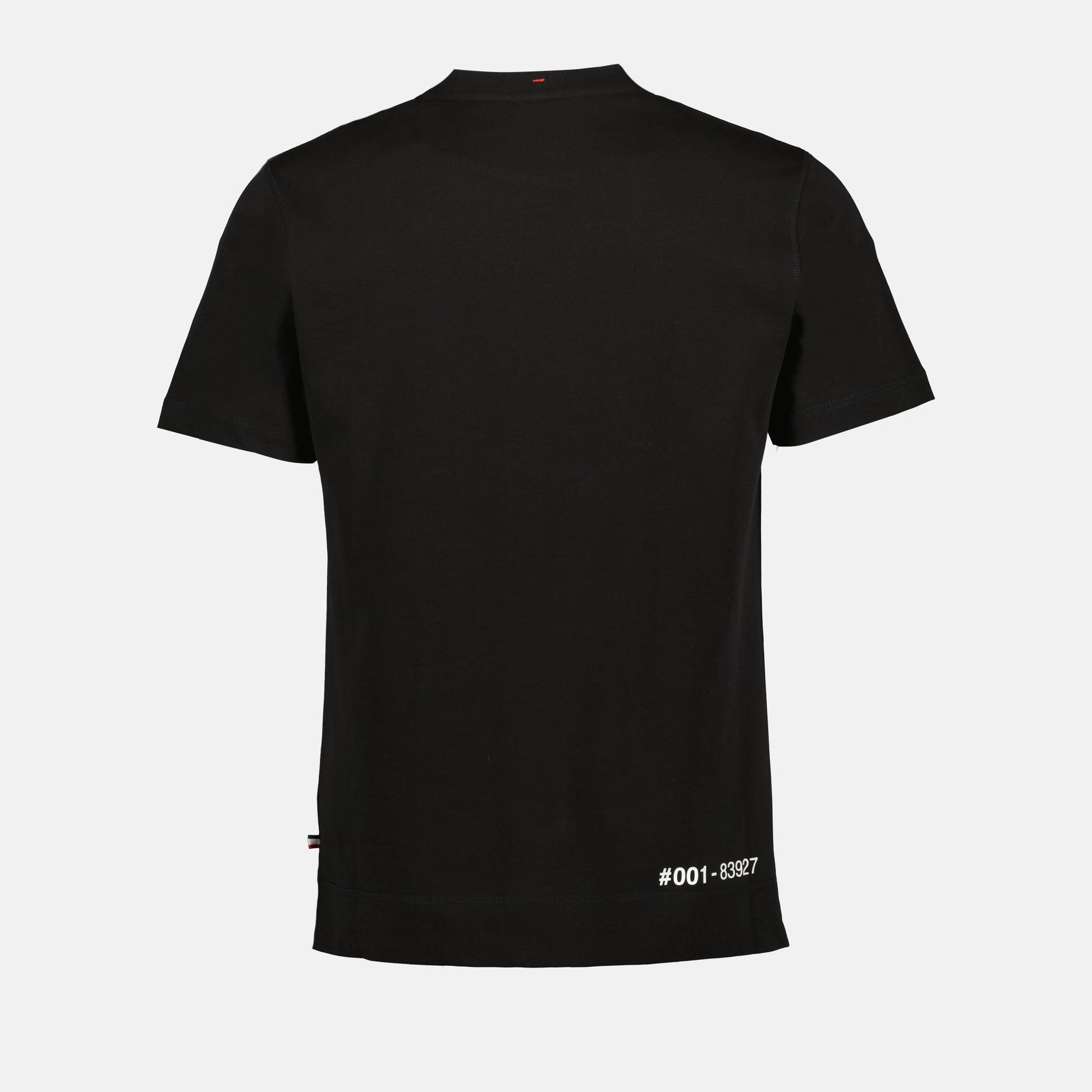 Moncler Grenoble T-shirt, Autumn-Winter 2024, black graphic tee, luxury cotton T-shirt, designer casual wear