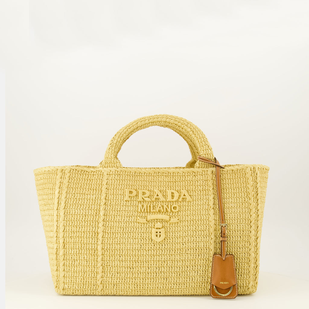 Bolso Tote de Ganchillo Beige