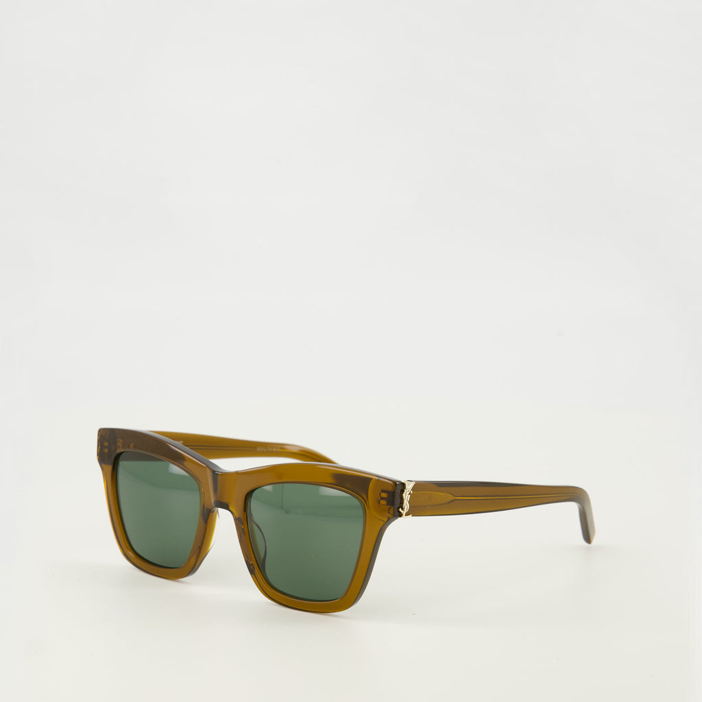 Image of M156 Brown Sunglasses by Saint Laurent for Women - Season Spring-Summer 2026 - Back View