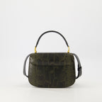 green leather bag, embossed leather bag, unisex handbag, AMI Paris accessories, Spring-Summer collection