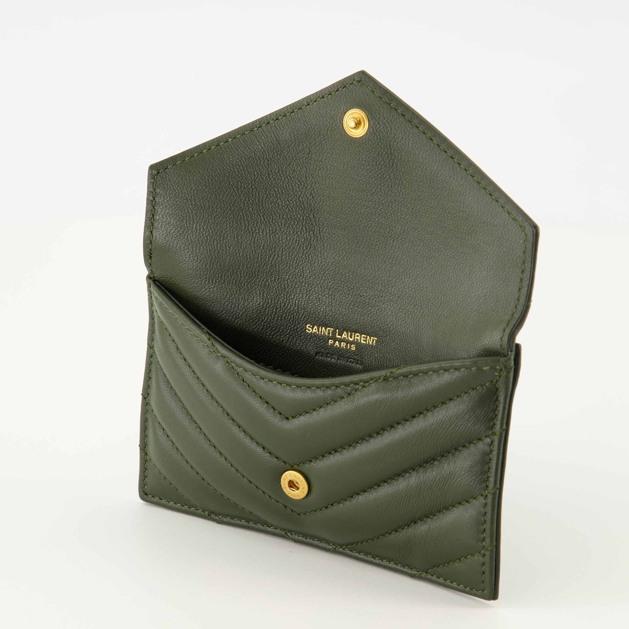 Cassandre Fragments Dark Green Cardholder - Saint Laurent | WE IN