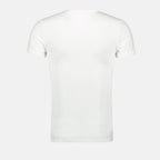 V-neck white tee, Versace tee, Medusa print, slim fit t-shirt, cotton elastane top