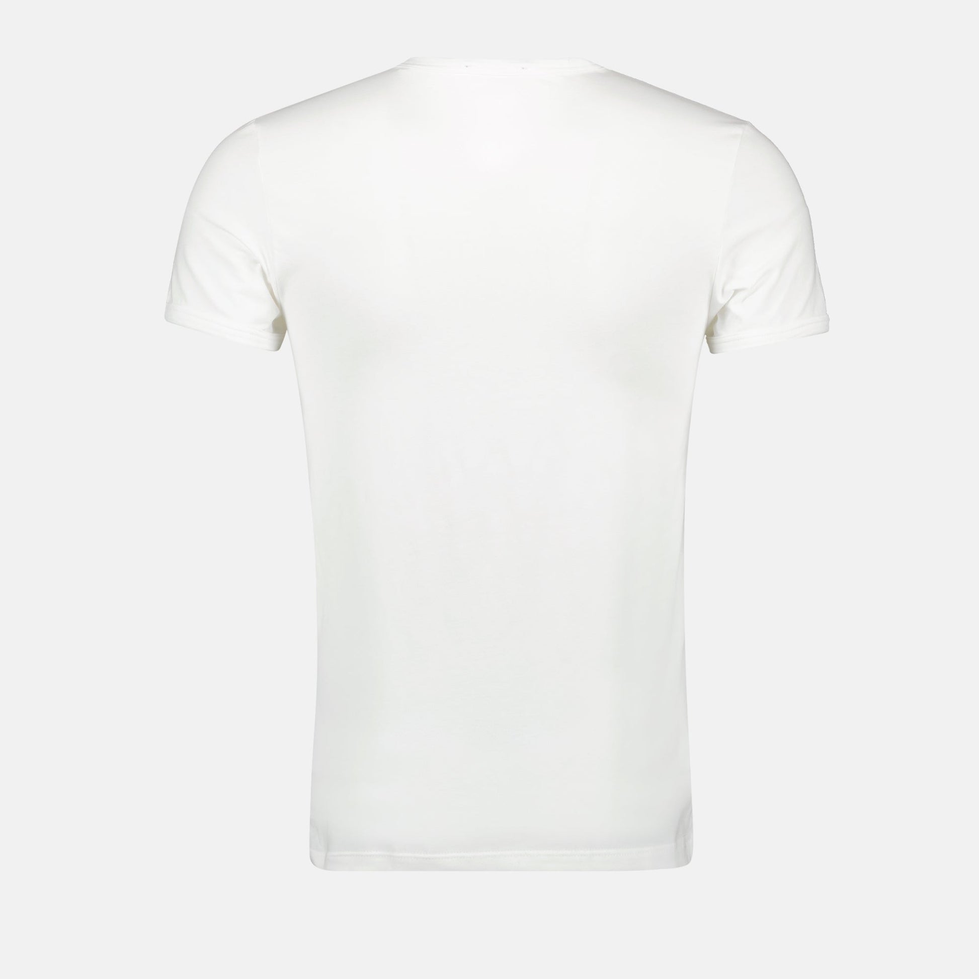 V-neck white tee, Versace tee, Medusa print, slim fit t-shirt, cotton elastane top