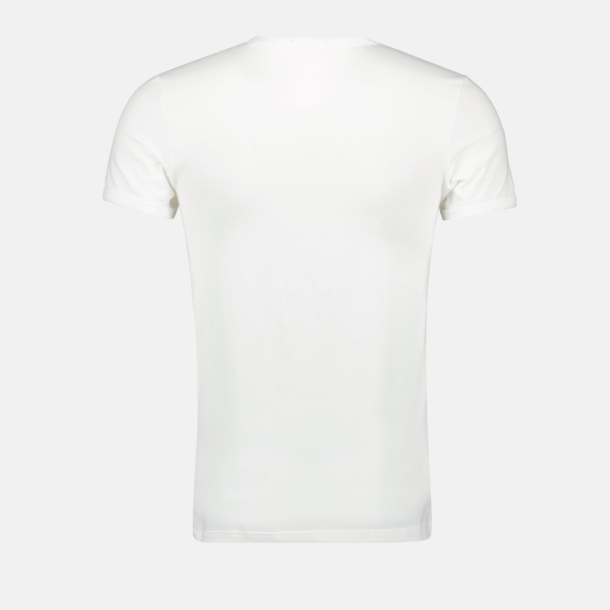 V-neck white tee, Versace tee, Medusa print, slim fit t-shirt, cotton elastane top