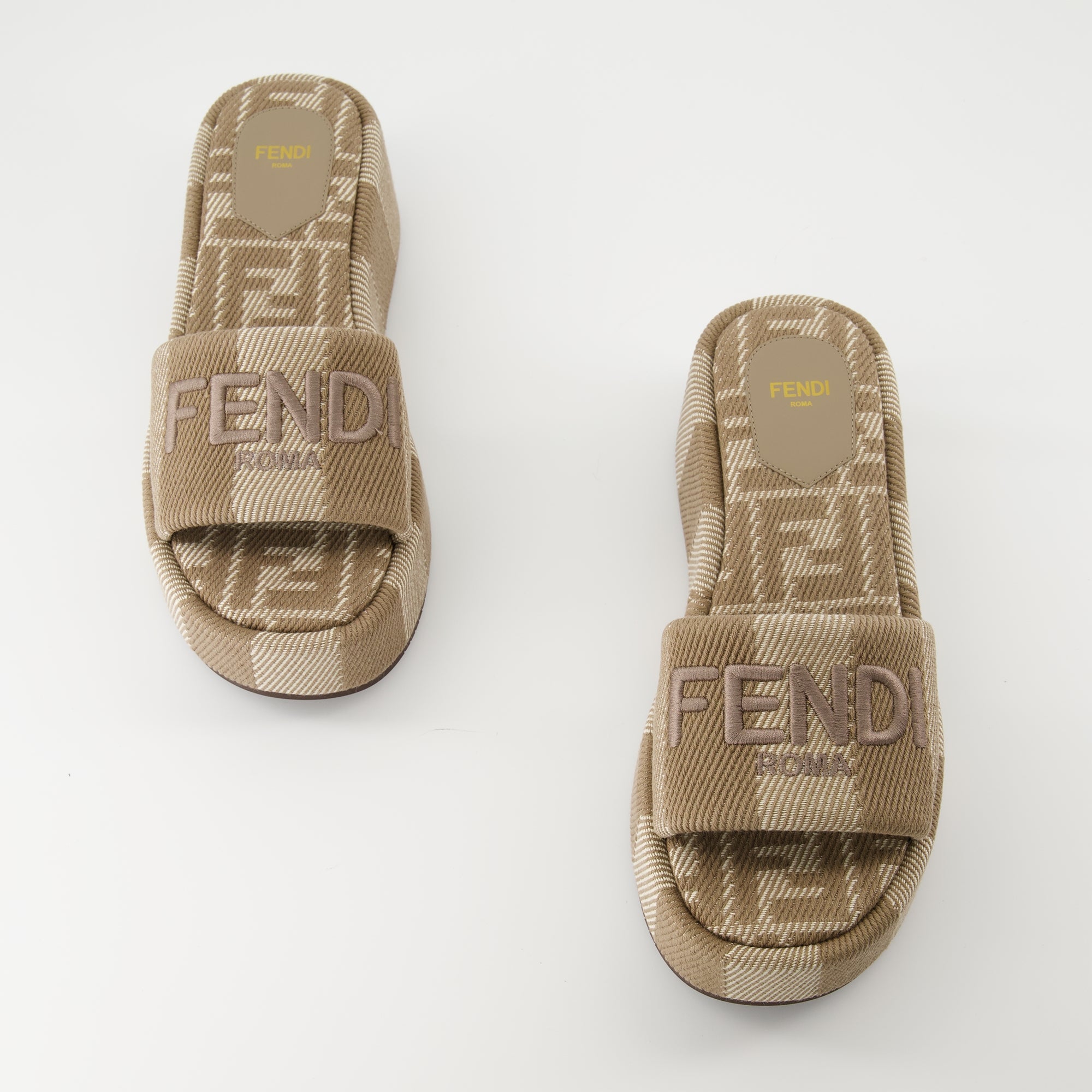 Fendi Sunshine Sandals, Jacquard sandals, Platform sandals, Women's sandals, Fendi footwear