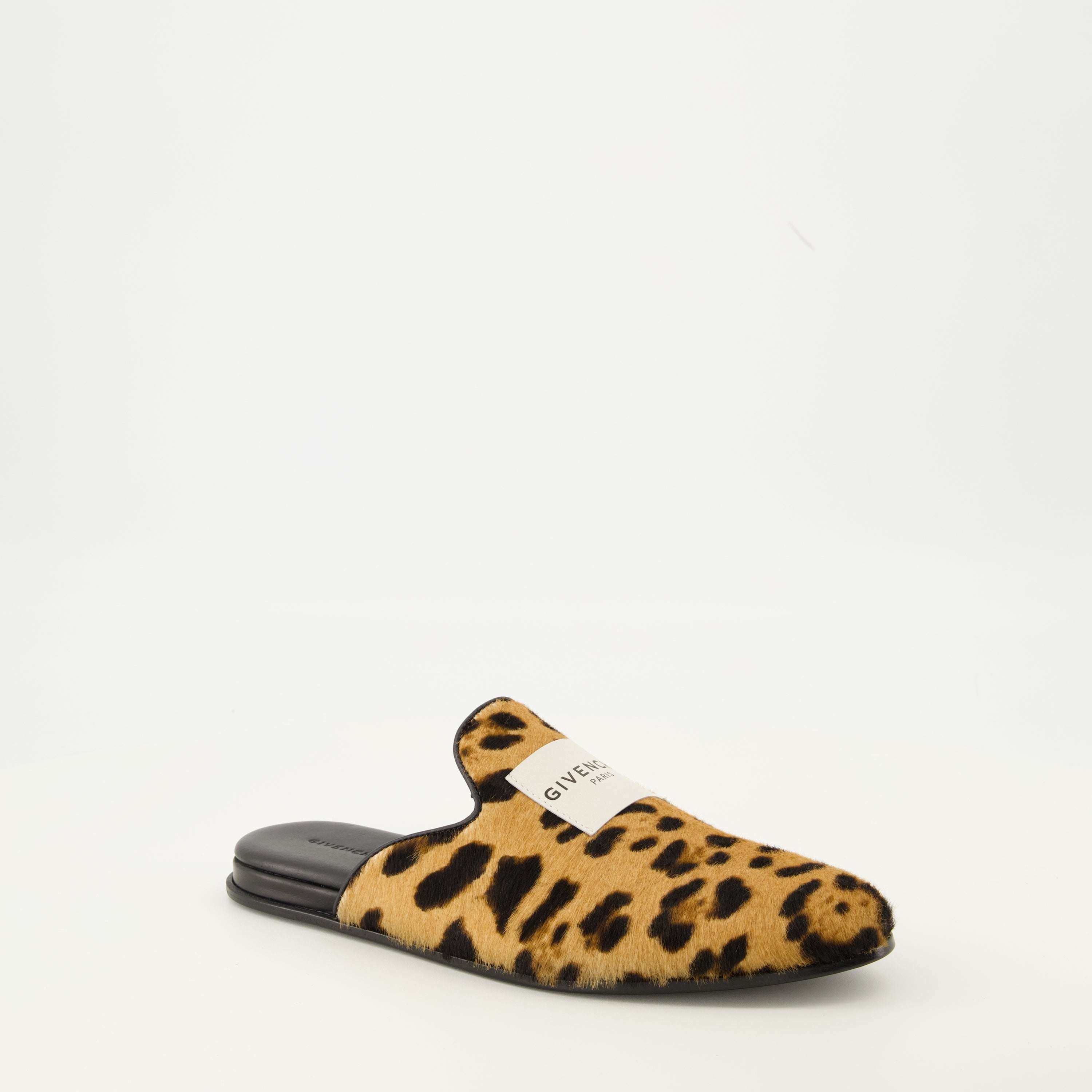 Givenchy mules, leopard print footwear, calf leather shoes, slip-on mules, Autumn-Winter collection