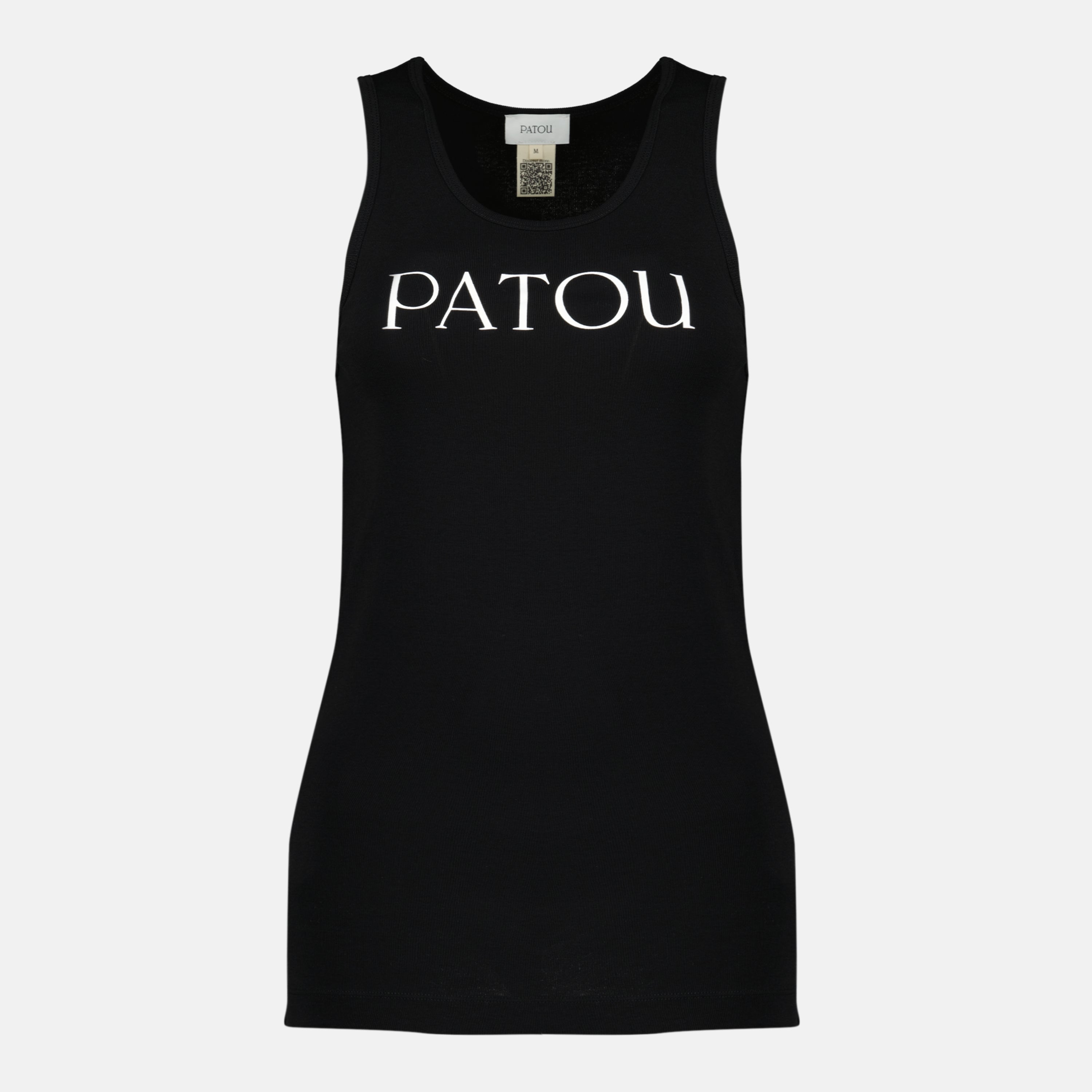 여성을 위한 파투의 검은색 골지 탱크탑 이미지 - 시즌 봄-여름 2026 - 앞 모습