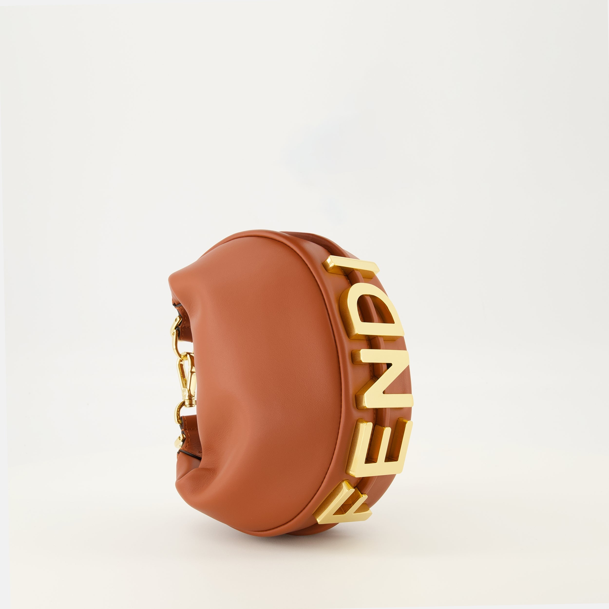 Fendi mini bag, Fendigraphy, leather handbag, brown bag, designer accessories