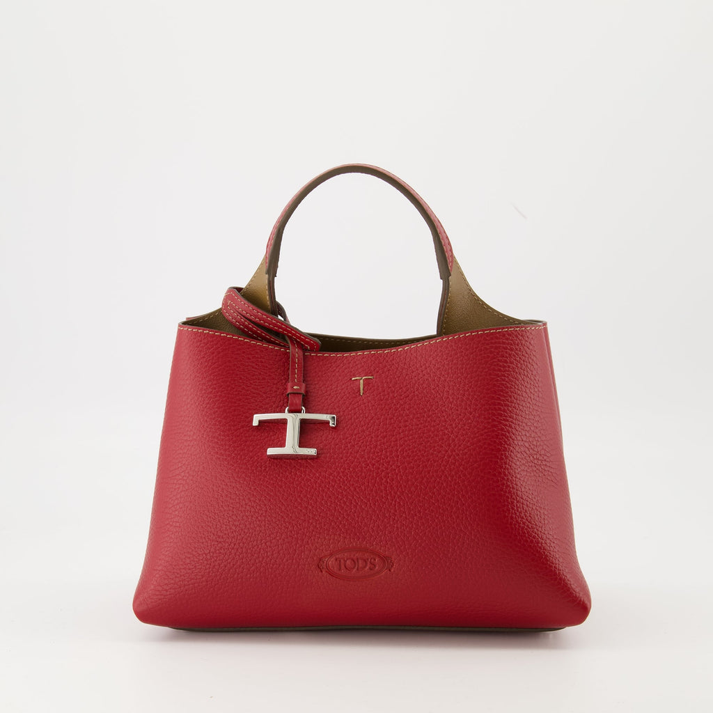 Tod's Micro Bag, red leather bag, grained calfskin bag, Autumn-Winter 2025, luxury accessories