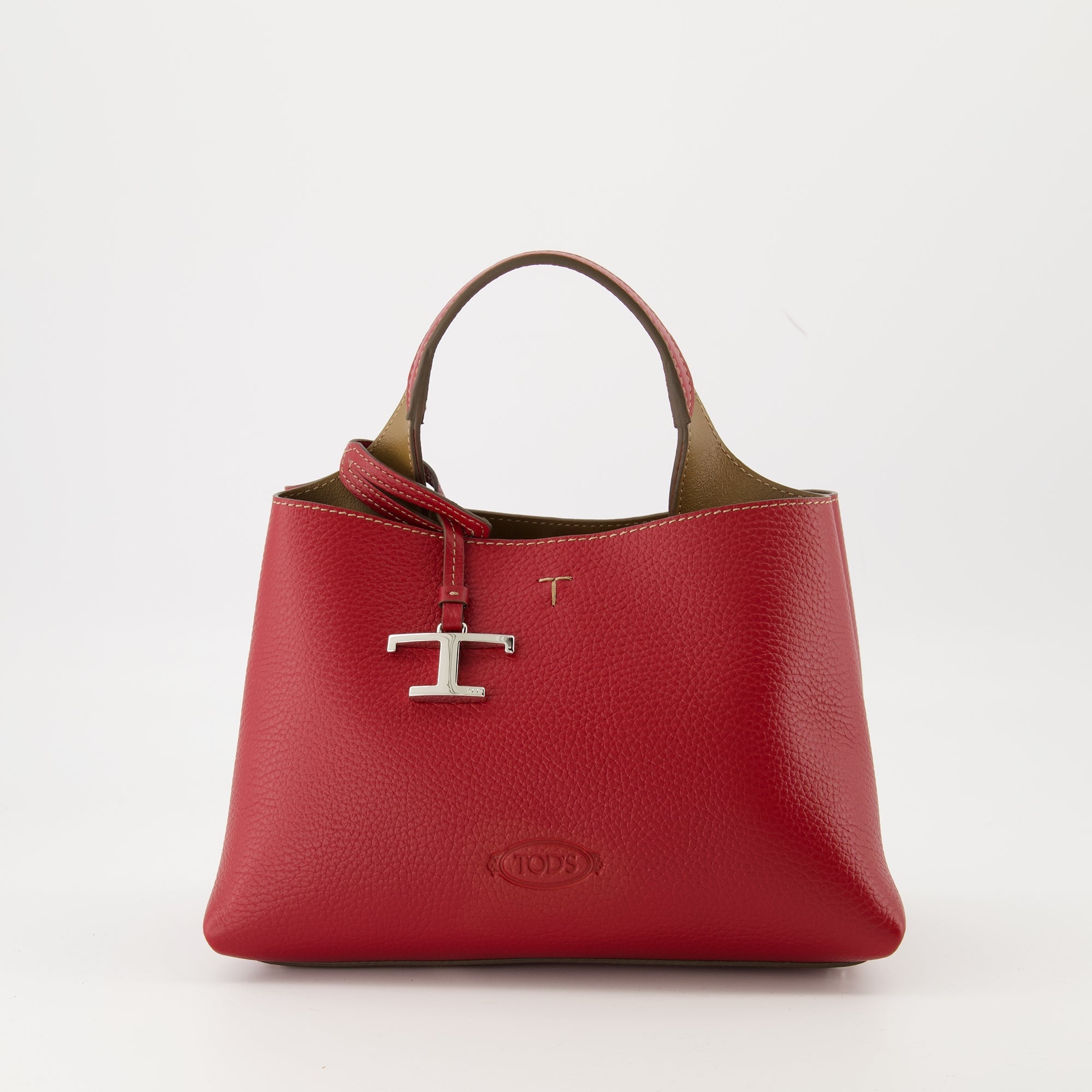 Tod's Micro Bag, red leather bag, grained calfskin bag, Autumn-Winter 2025, luxury accessories