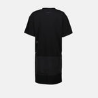 Image of Printed Black T-Shirt Dress by Mm6 for Women - Season Spring-Summer 2025 - Product detail view 1