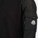 Moncler sweatshirt, black cotton sweatshirt, Autumn-Winter 2025 fashion, designer casual wear, men's designer clothing