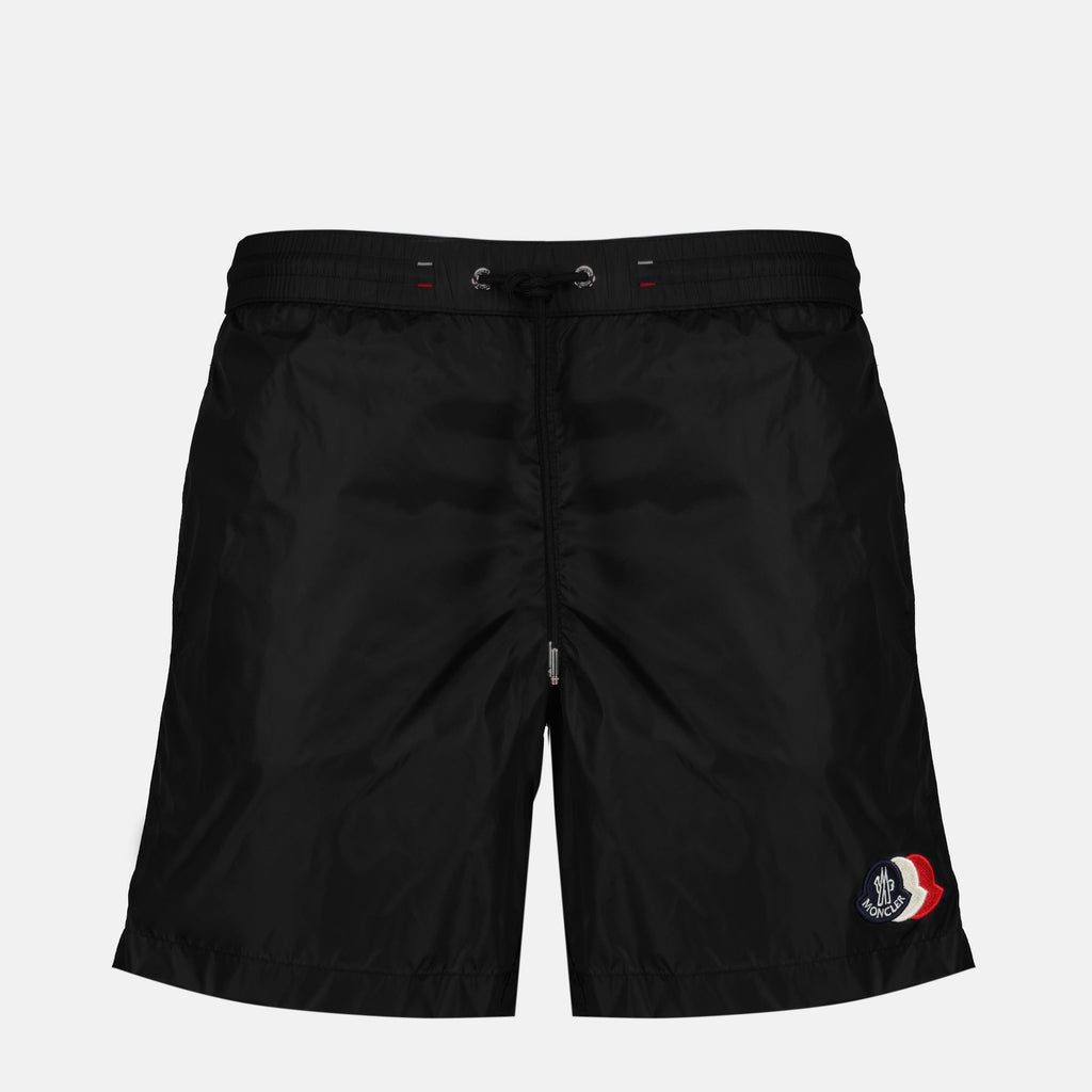 Calções de Banho em Nylon Preto