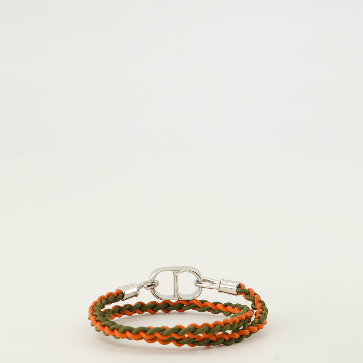 Bracelet en cuir à double tour CD Icon