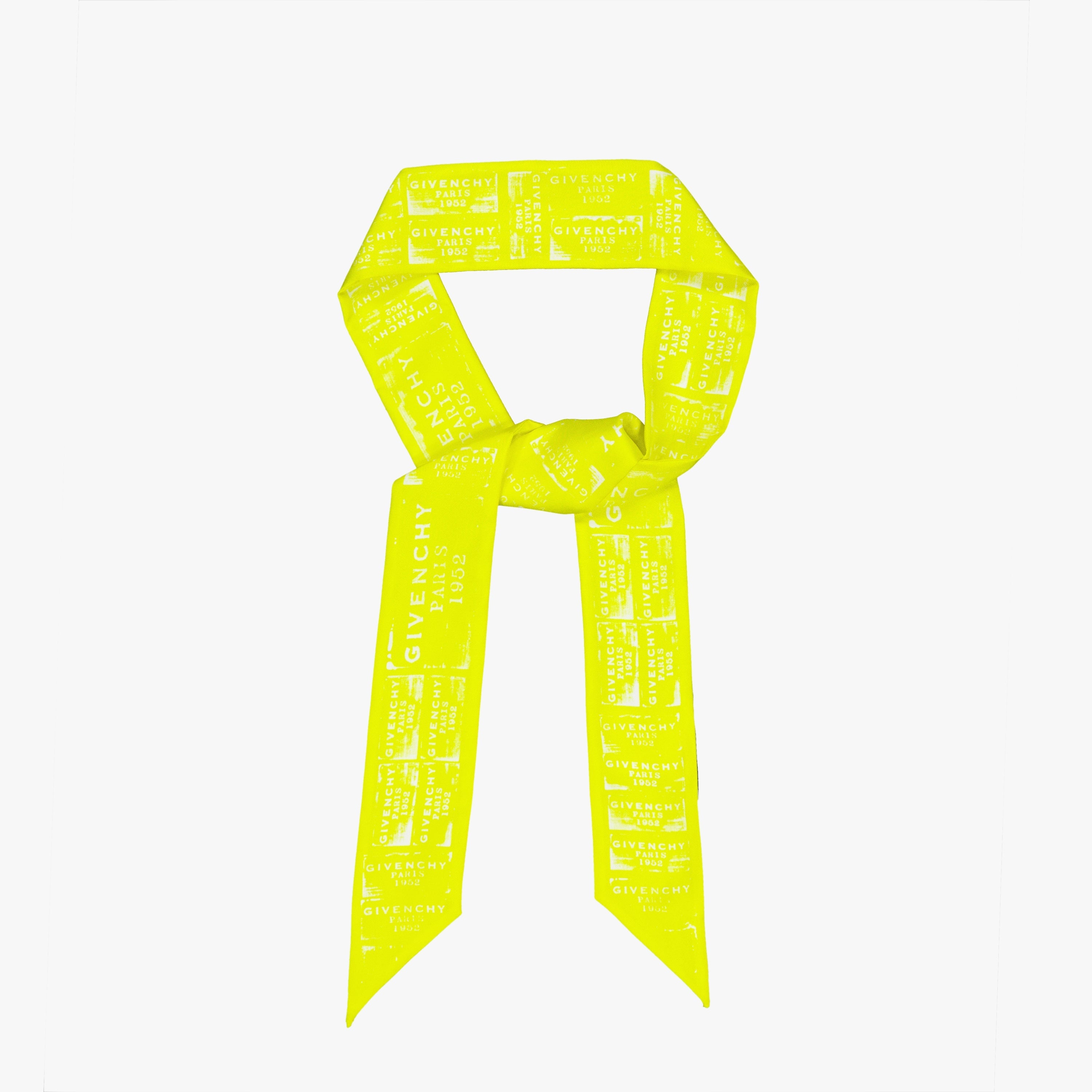 Givenchy scarf, silk scarf, yellow accessory, patchwork design, fashion scarf