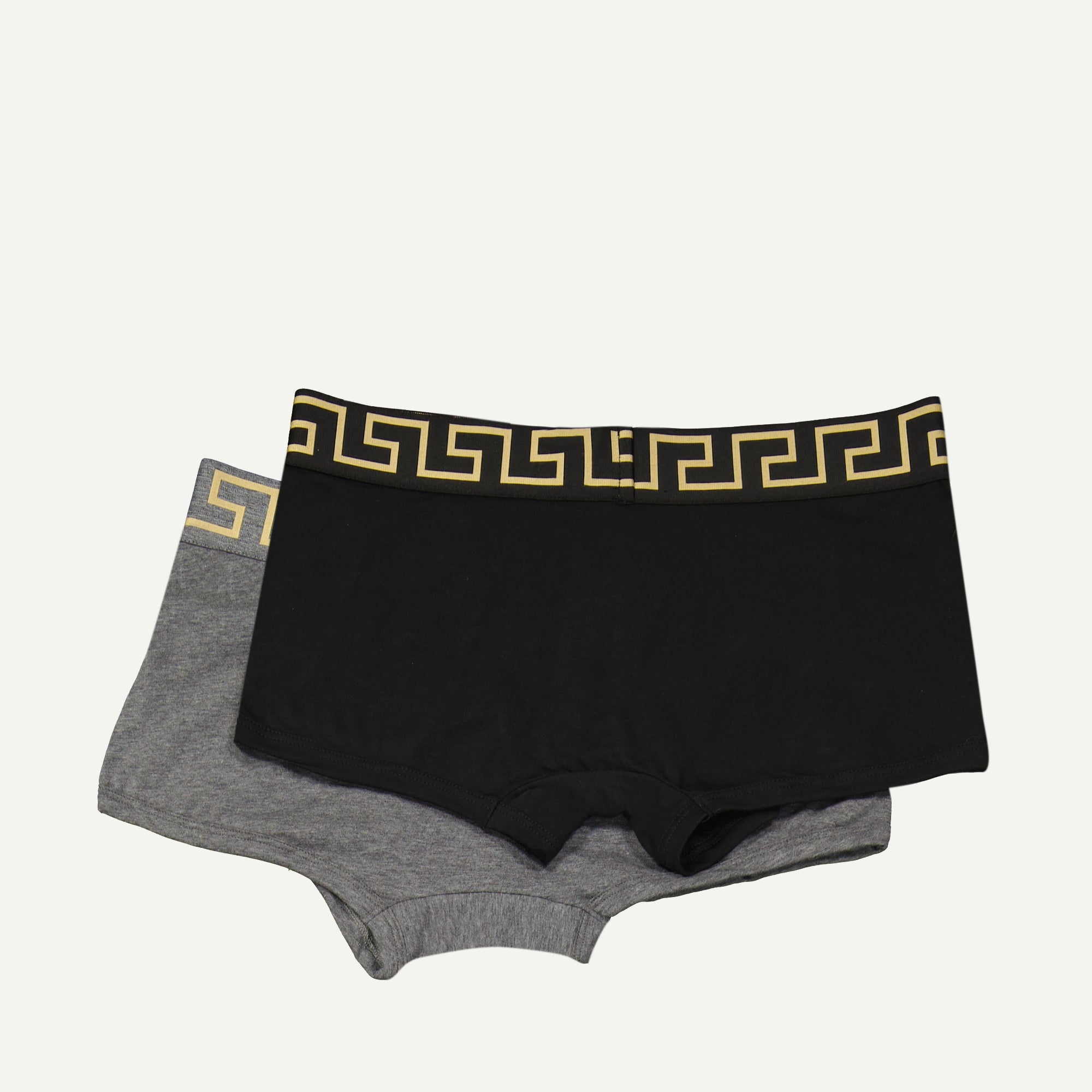 Versace boxers, men's underwear, grey black boxers, cotton elastane boxers, Autumn Winter 2024