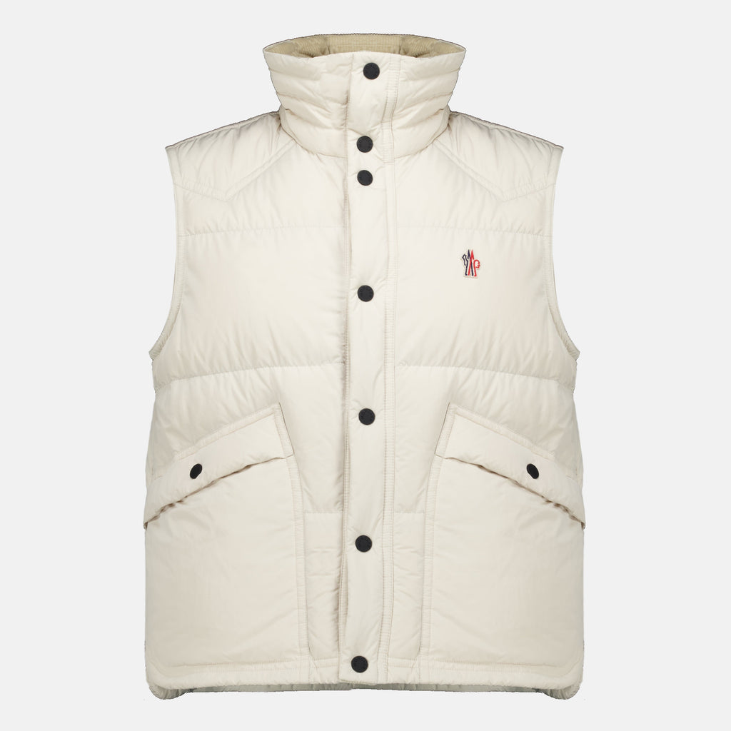 Weiße ärmellose Daunenjacke