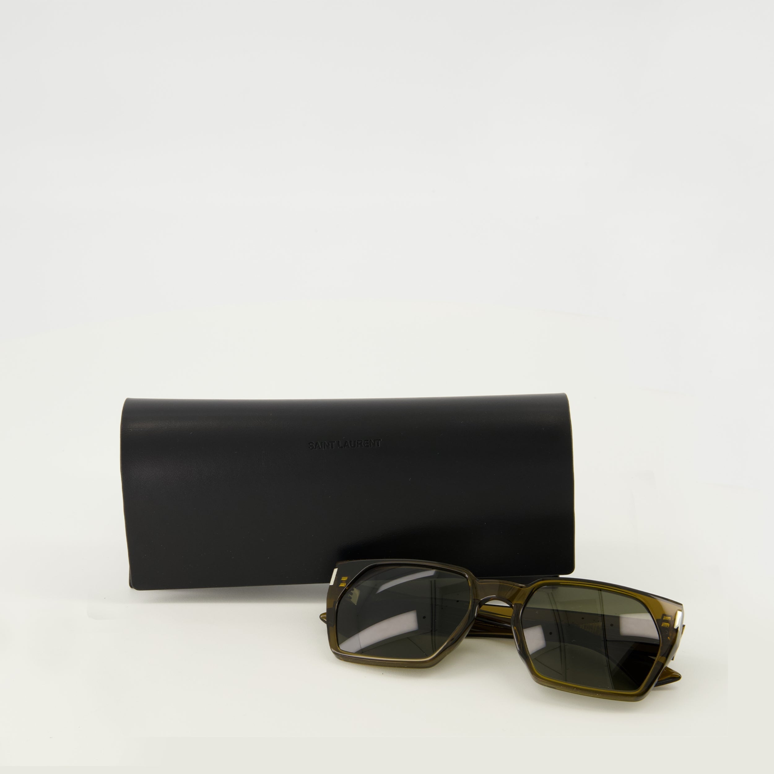 Image of SL894 Brown Sunglasses by Saint Laurent for Men - Season Spring-Summer 2026 - Detail View 2