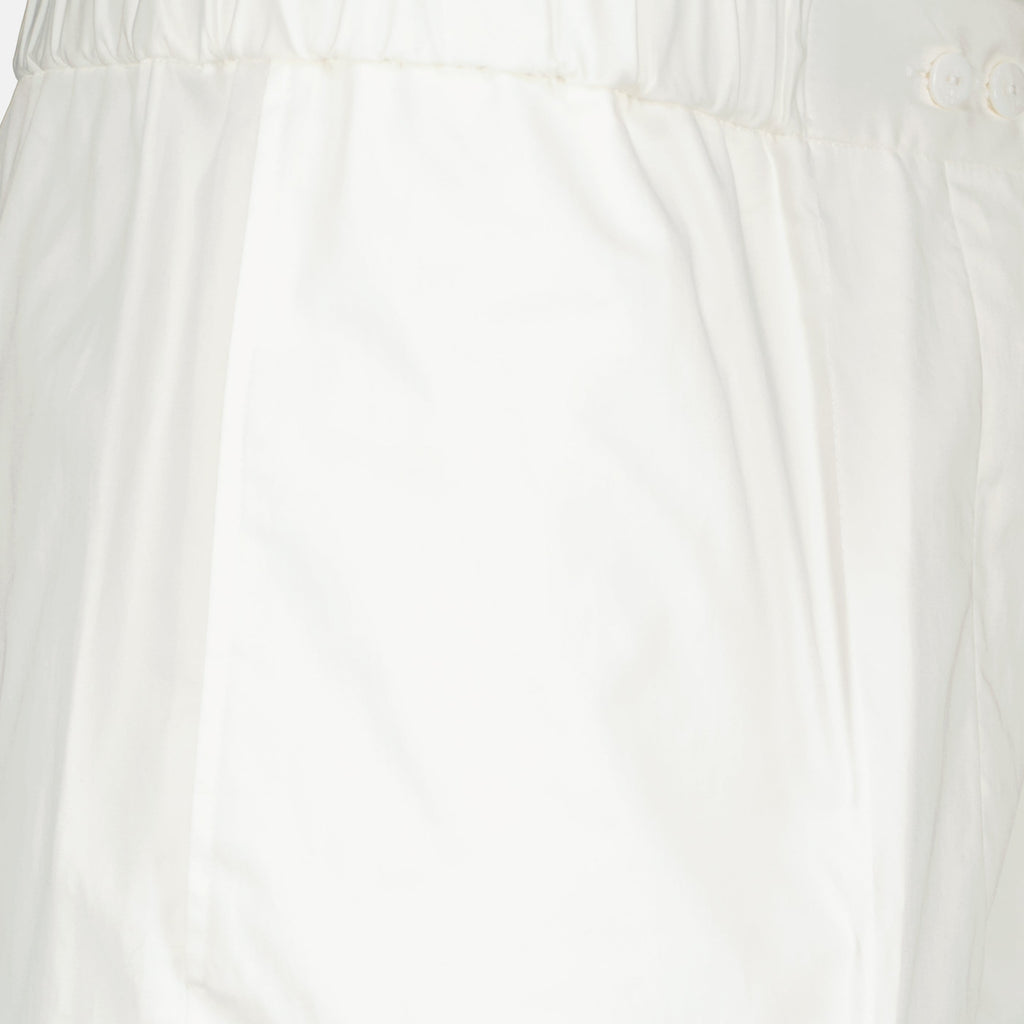 Image of White Cotton Pants by Patou for Women - Season Spring-Summer 2026 - Detail View 1