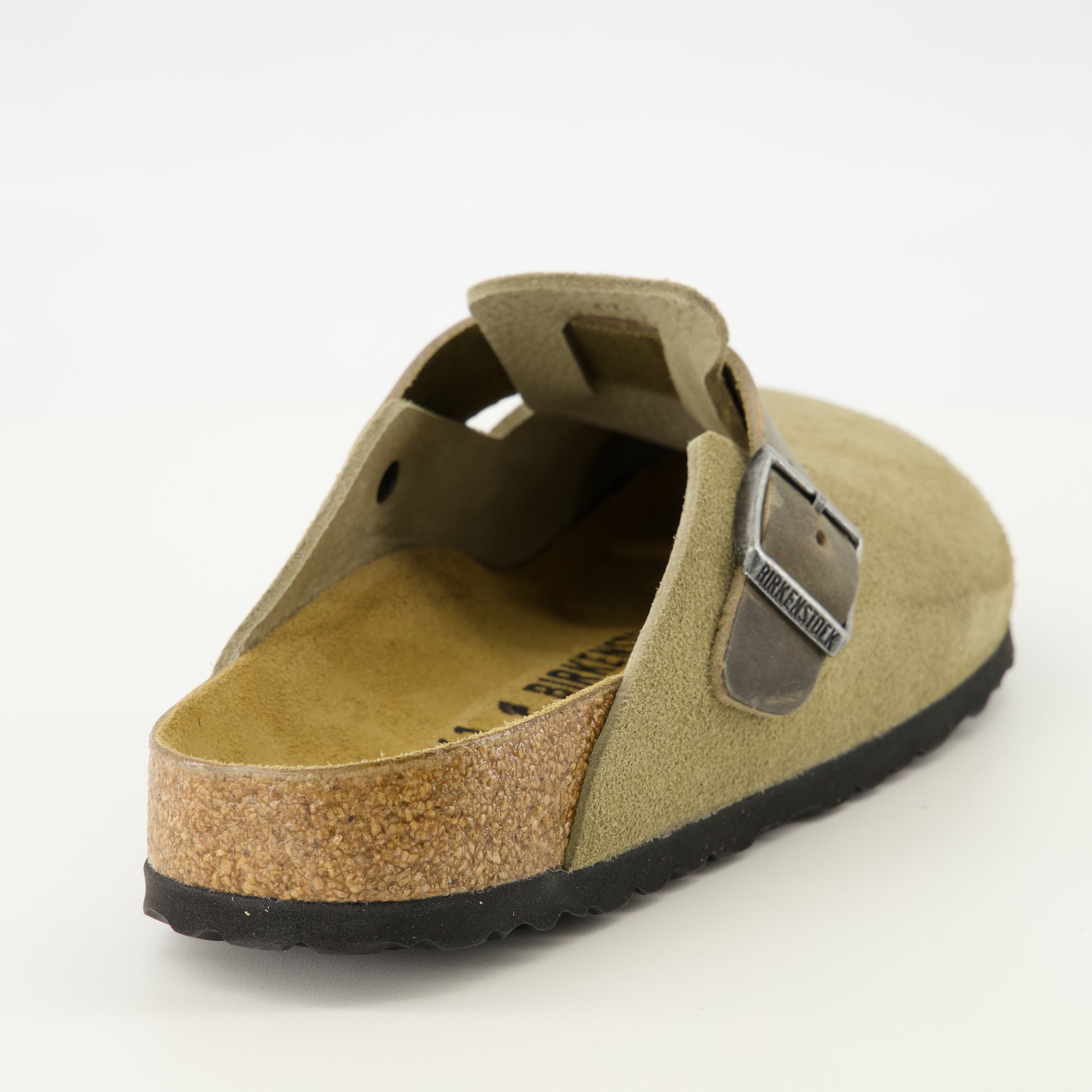 Boston Kaki Suede Mules