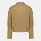 Image of Brown Wool Polo by Ami PARIS for Men - Season Autumn-Winter 2025 - Product detail view 1