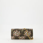 Fendi Roma Wallet, Floral Print Wallet, Designer Wallet, Wallet with Chain, Fendi Accessories