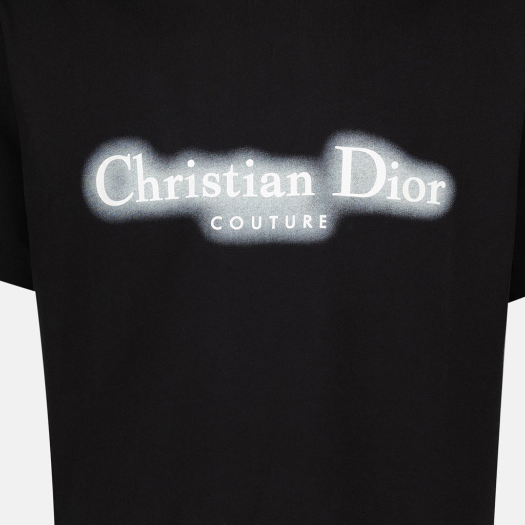 Black T-shirt, Couture fashion, Dior collection, Cotton jersey, Elegant style