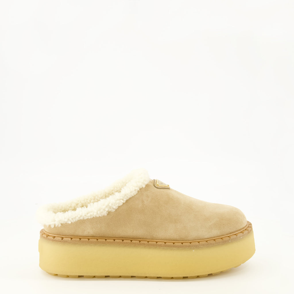 Mules de Ante Beige