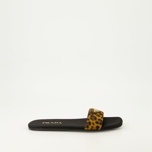 leopard velvet sandals, Prada sandals, open toe sandals, luxury footwear, autumn-winter collection