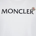 Moncler, White T-shirt, Logo T-shirt, Men's Fashion, Designer Clothing