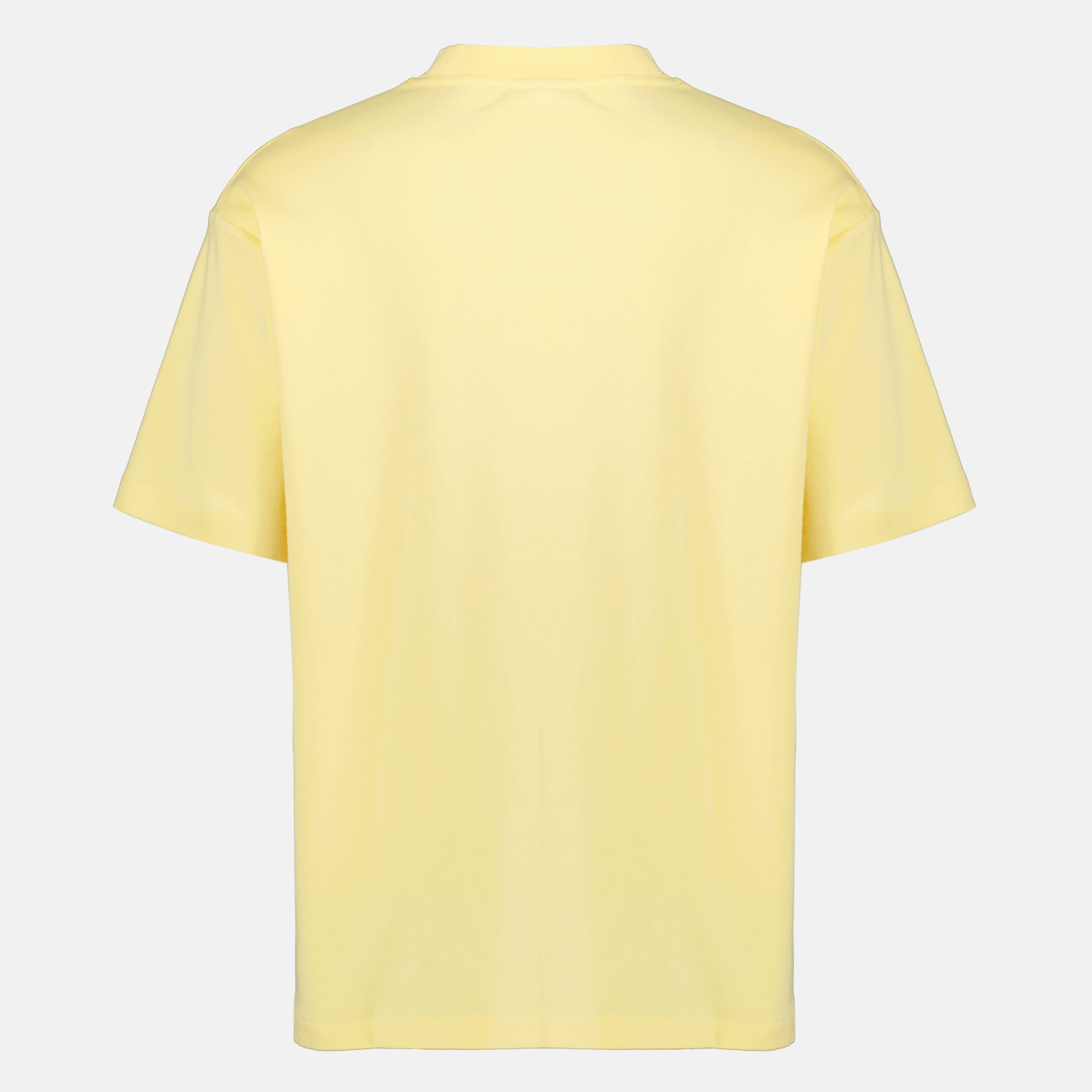 Image of Yellow Palm Slogan T-Shirt - Drôle de Monsieur by Drole De Monsieur for Men - Season Spring-Summer 2026 - Back View