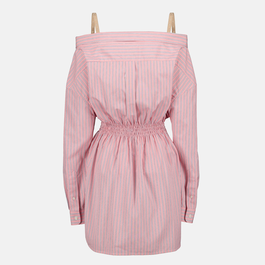 Bild des Gestreiften Rosenhemdkleides von Miu Miu für Frauen - Saison Frühling-Sommer 2026 - Rückansicht