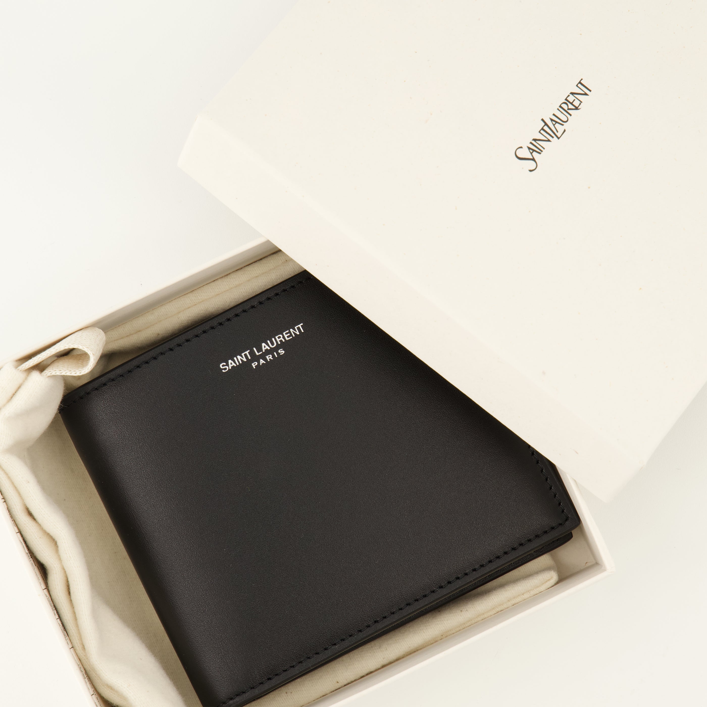 Schwarze Lederbörse Paris