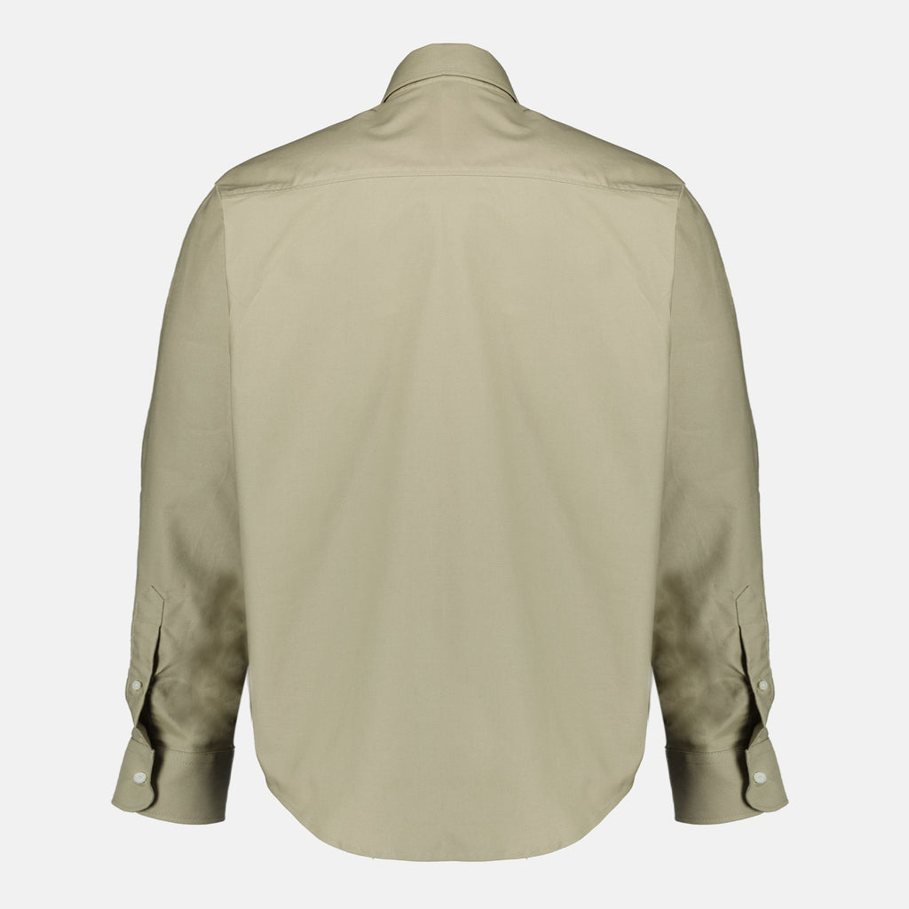 Image of Boxy Shirt Ami de Cœur Beige by Ami PARIS for Men - Season Spring-Summer 2026 - Back View