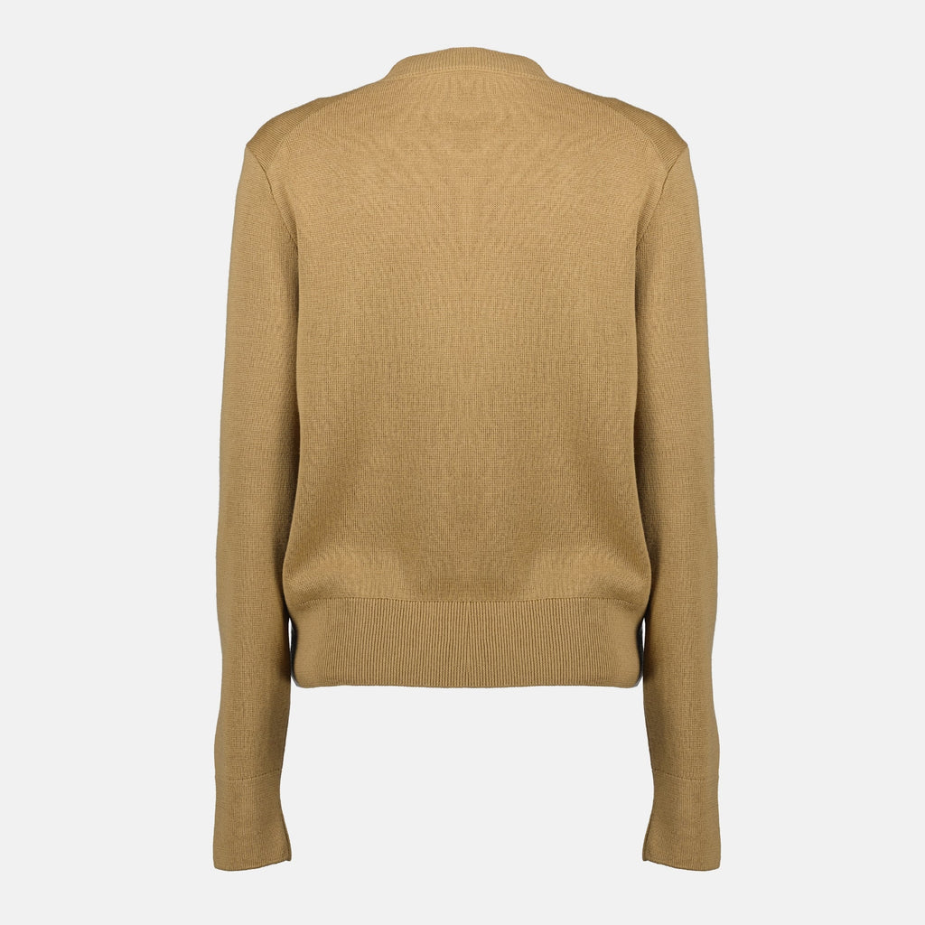 camel crewneck sweater