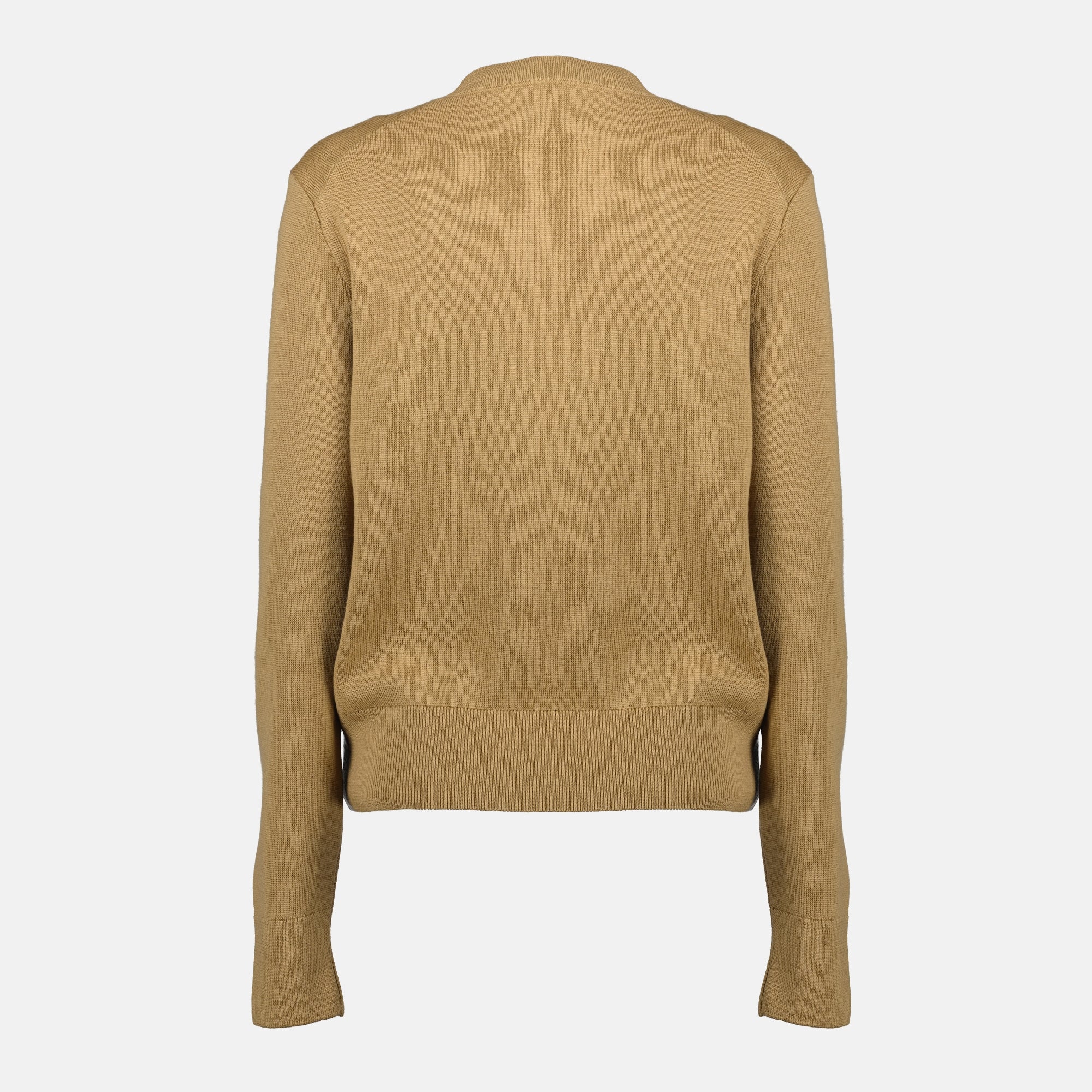 camel crewneck sweater