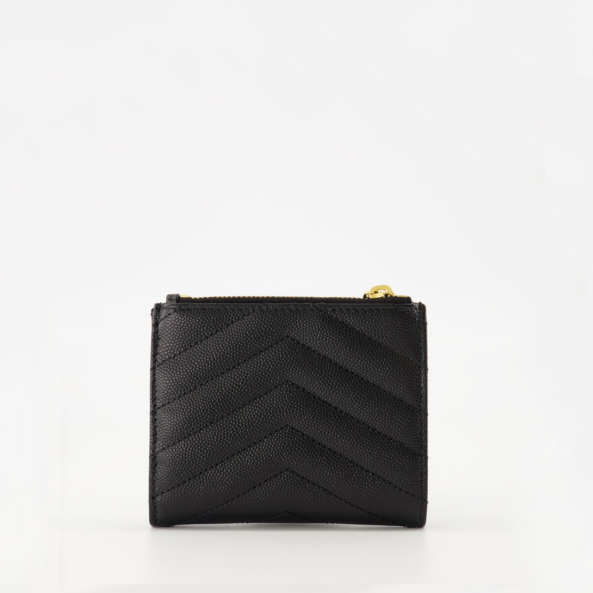 Saint Laurent wallet, grain leather wallet, Cassandre Noir Wallet, luxury accessories, designer wallets