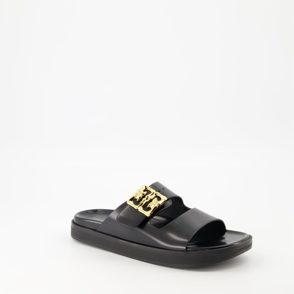 Givenchy sandals, 4G Liquid model, leather sandals, adjustable sandals, designer footwear