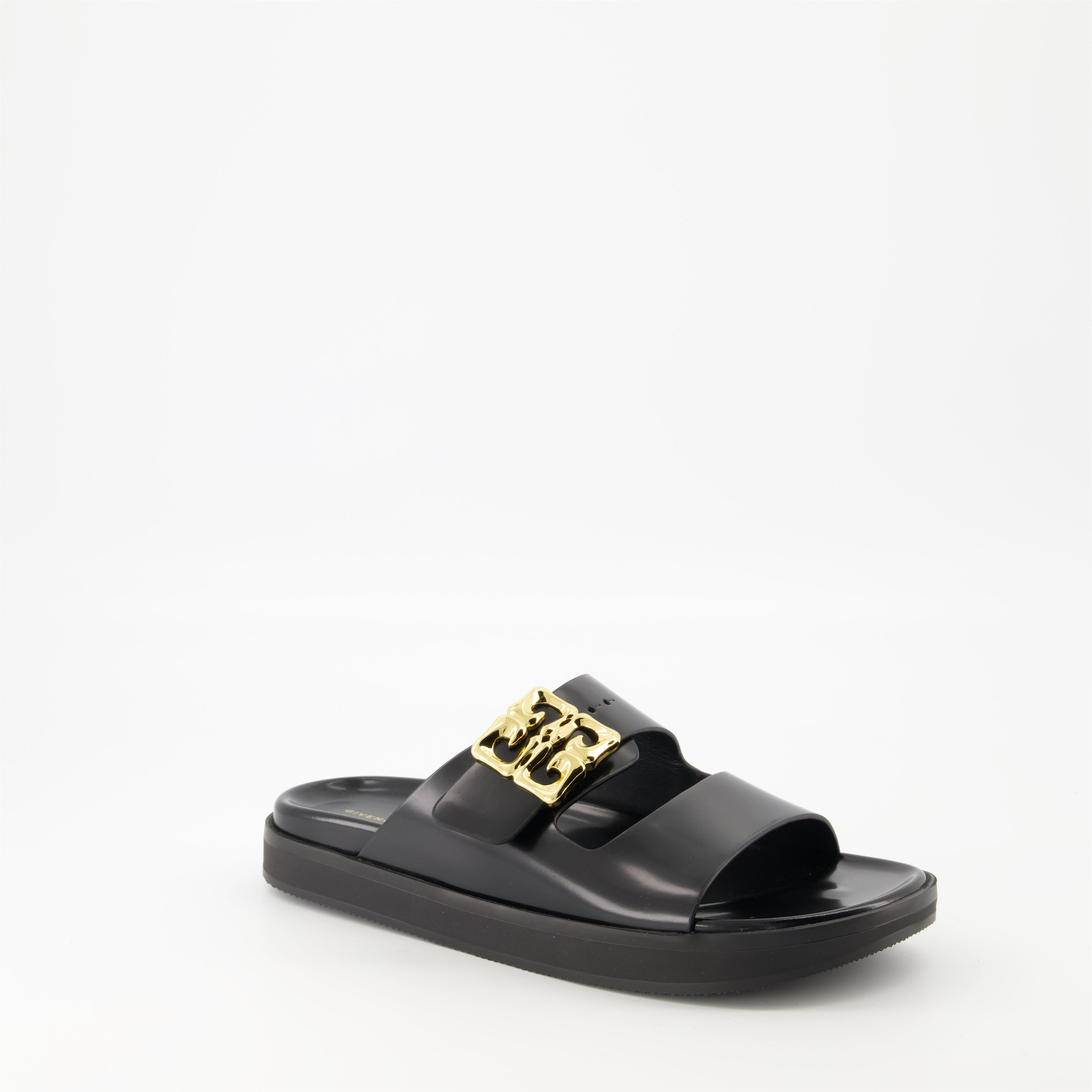 Givenchy sandals, 4G Liquid model, leather sandals, adjustable sandals, designer footwear