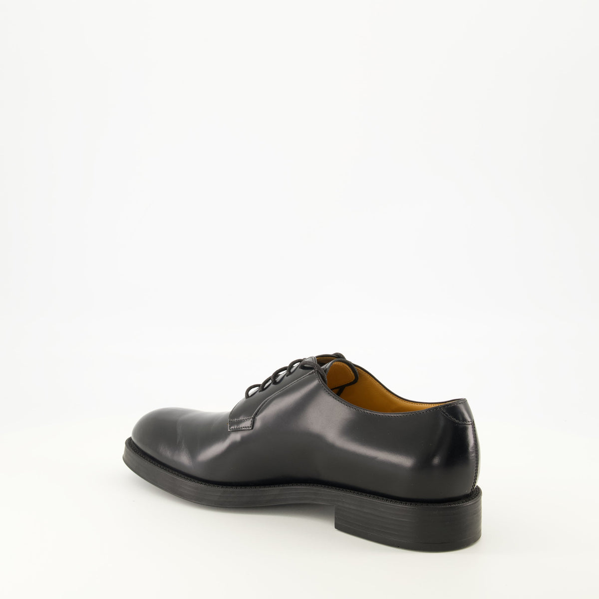 Black Leather Derby Shoes