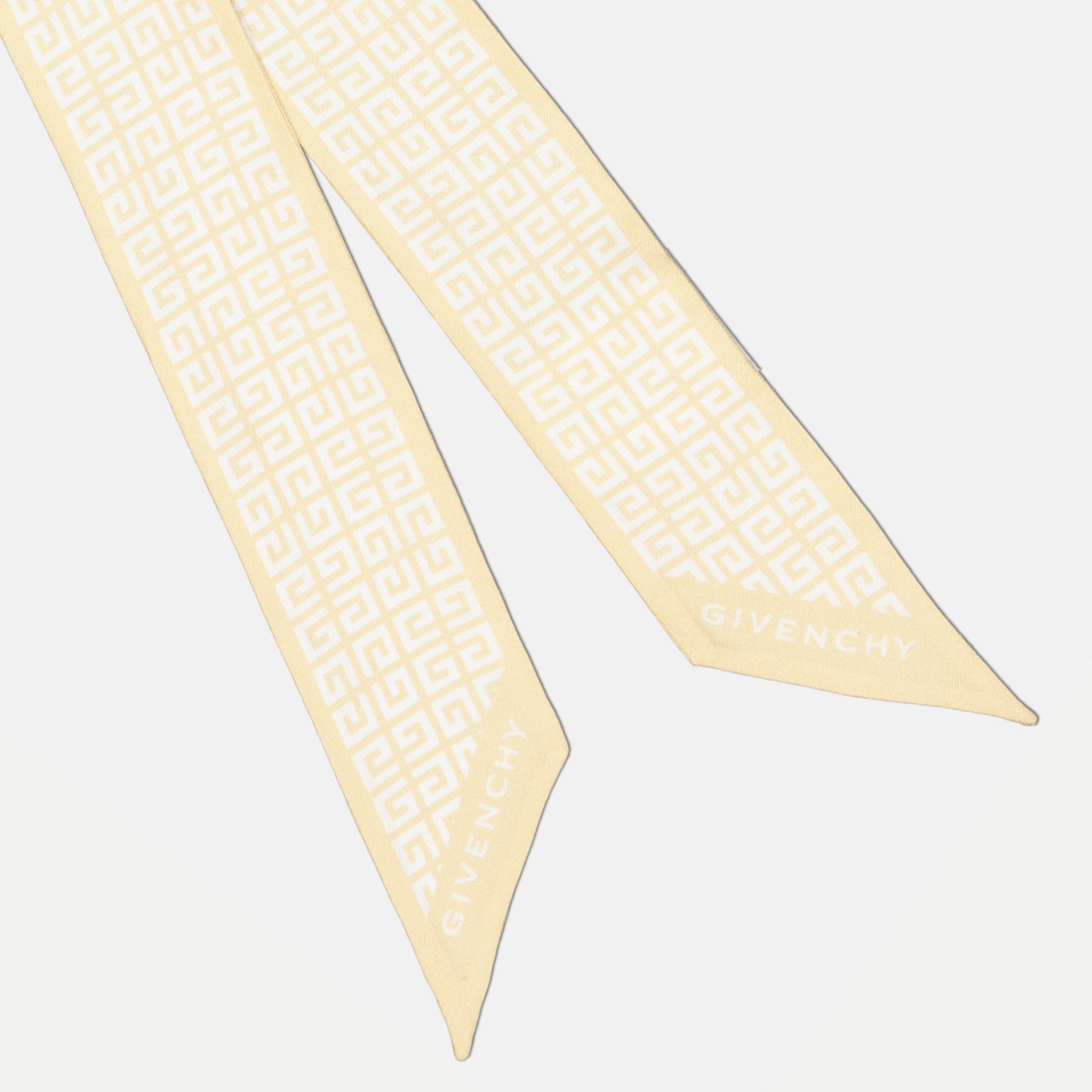 Givenchy 4G bandeau, yellow silk bandeau, luxury silk accessories, designer silk scarf, Autumn-Winter 2024 fashion