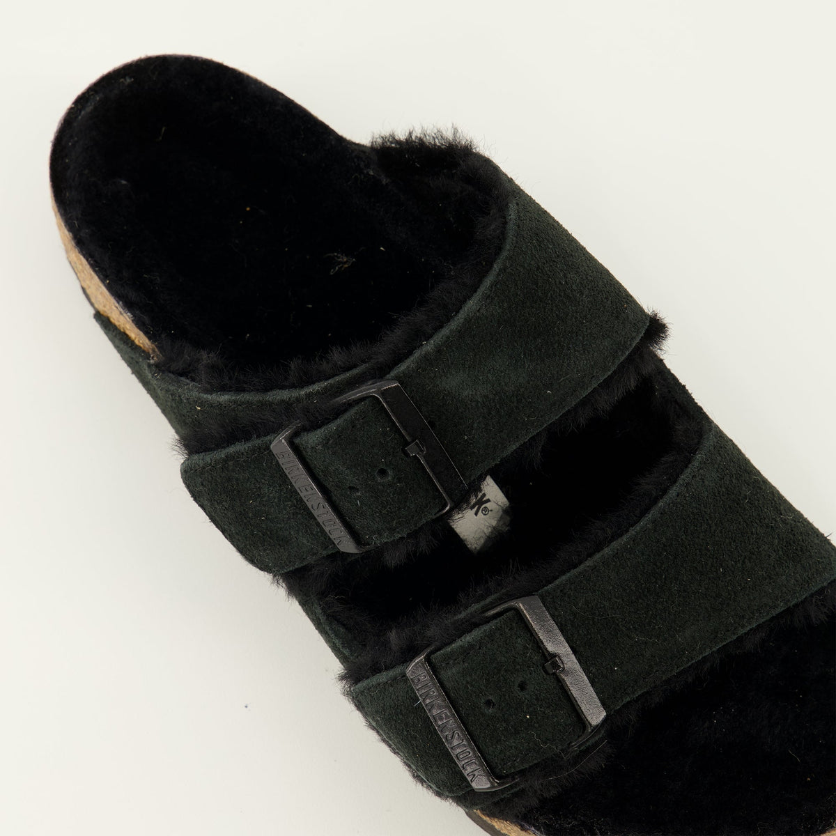 Arizona Black Fur Sandals